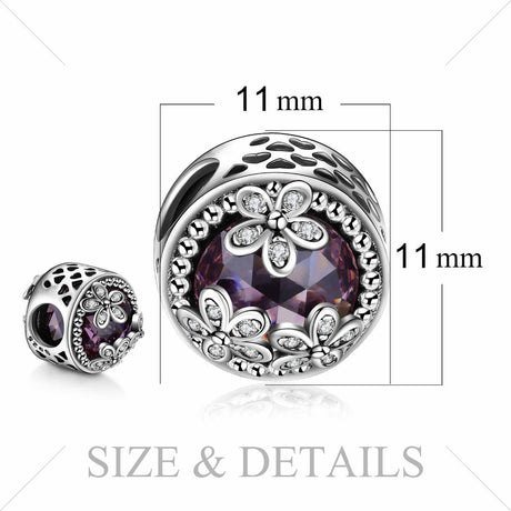 JewelryPalace Authentic 925 Sterling Silver Beads Cubic Zirconia Beads Charms fit Bracelets Bangles Ladies Girls DIY Jewelry - V.I.P Digital Presence