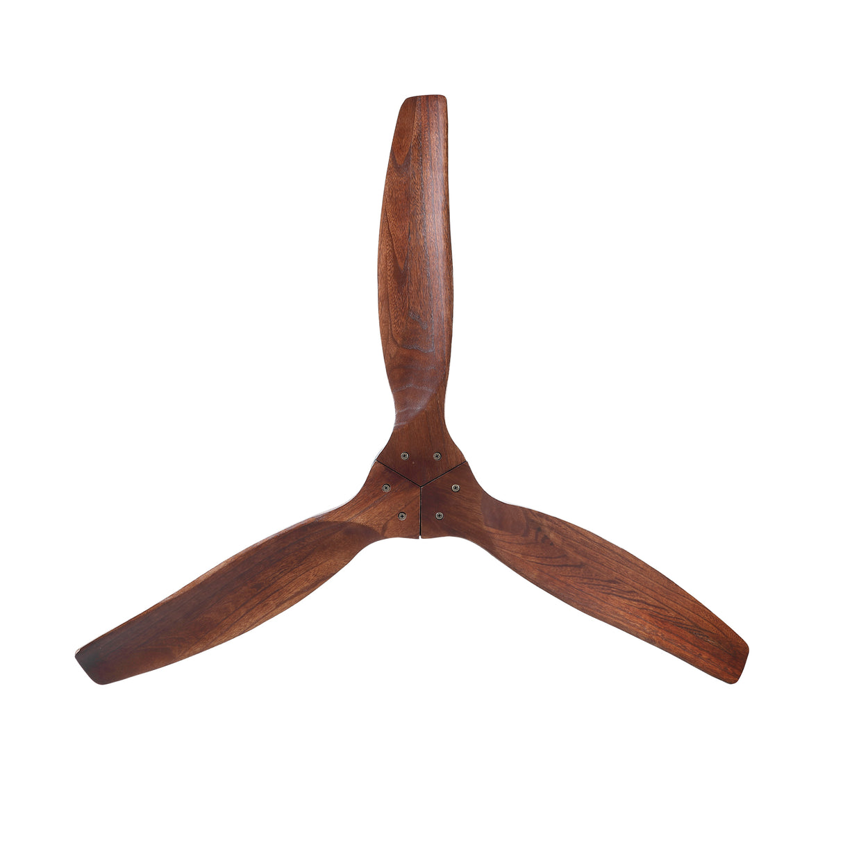 52" YUHAO Farmhouse Rustic Ceiling Fan without Light - Matte Black with Solid Wood Blade - V.I.P Digital Presence