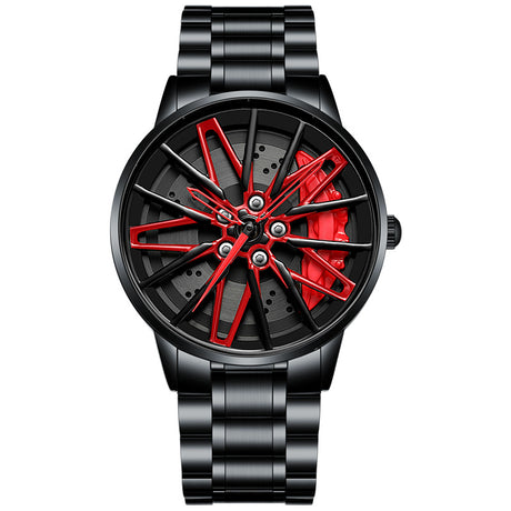 New Top Brand Luxury Mens Watches Stainless Steel Car Wheel Hub Quartz Watch For Men Military Sport Watch Relogio Masculino - V.I.P Digital Presence