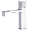 Black square single hole cold and hot countertop basin sink chrome faucet - V.I.P Digital Presence