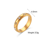 18K Gold Plated Green Zircon Pearl Rings For Women Waterproof Hypoallergenic Dainty Gold Ring Stainless Steel Jewelry - V.I.P Digital Presence