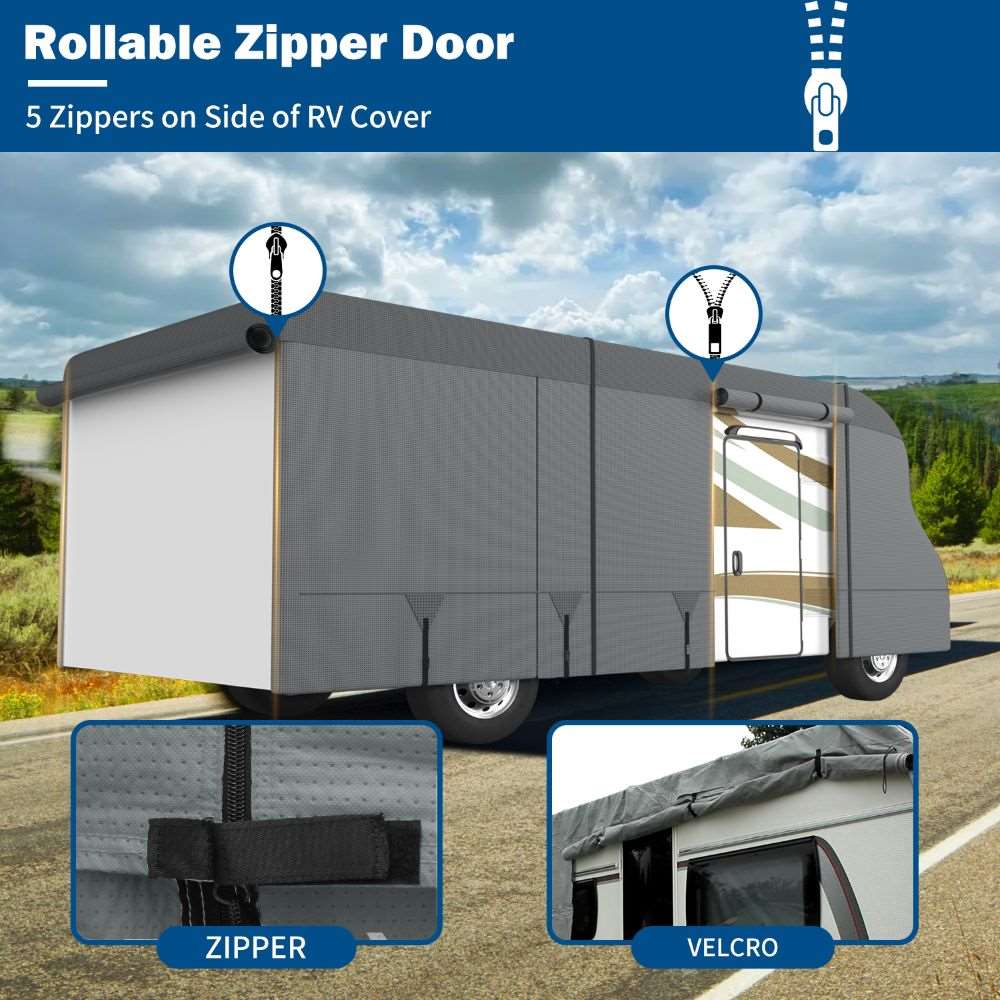 Umbrauto RV Cover Class C Upgraded 7 Layers Anti-UV Top Panel Motorhome Cover，Gray - V.I.P Digital Presence