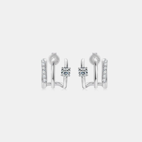 Moissanite 925 Sterling Silver Earrings - V.I.P Digital Presence