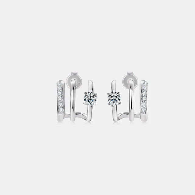 Moissanite 925 Sterling Silver Earrings - V.I.P Digital Presence