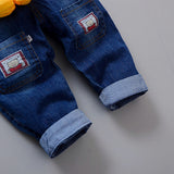 Cartoon Baby Boy Clothes Denim Pants Elastic Waist Trousers Children's Jeans - V.I.P Digital Presence