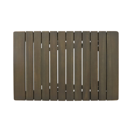 Outdoor Folding Wooden Side Table, Gray, 15"D x 22.75"W x 18.25"H - V.I.P Digital Presence