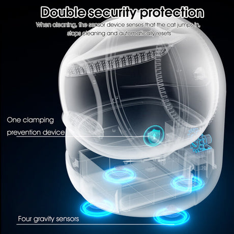 Intelligent cat litter box, automatically eliminates odors, application control, supports multiple cats with 5G and 2.4G WiFi - V.I.P Digital Presence