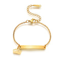 Stainless steel personalized engraved three color curved bracelet simple and personalized women's bracelet - V.I.P Digital Presence