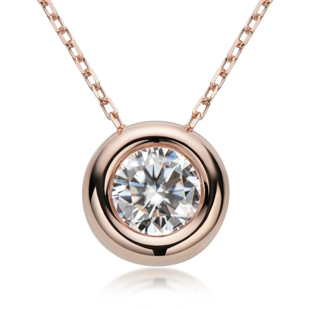 1 Carat Moissanite 925 Sterling Silver Necklace - V.I.P Digital Presence