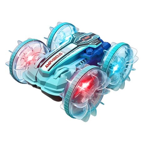 Colorful light wheel double-sided stunt amphibious remote control car watch dual control four-wheel drive power - V.I.P Digital Presence