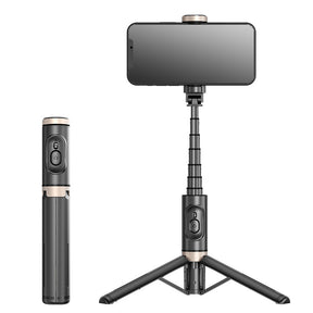 Mobile Phone Bluetooth Selfie Stick with Rotating Fill Light and Hidden Tripod Live Streaming Stand - V.I.P Digital Presence