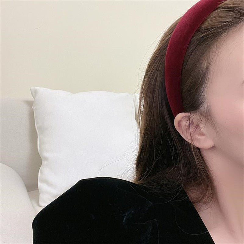 Velvet sponge wide edge headband - V.I.P Digital Presence