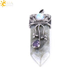 CSJA Vintage Large Natural Stone Sword-Shaped Pendant Jewelry Striped Crystal Agate Tiger Eye Jewelry Pendant Without Chain - V.I.P Digital Presence