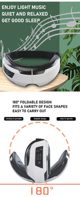 Eye Massager Vibration Therapy Air Pressure Heating Massage Relax Health Care Fatigue Stress Bluetooth Music Improve Vision - V.I.P Digital Presence