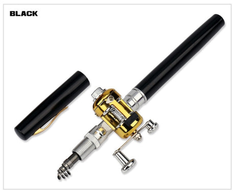 Portable Pocket Telescopic Mini Fishing Rod Pole Pen Shape Folded Fishing Rod With Reel Wheel For Outdoor River Lake Fishing - V.I.P Digital Presence