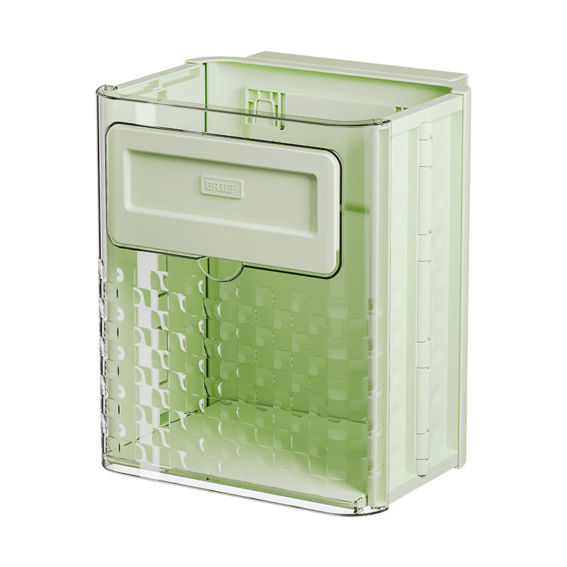 Kitchen folding trash can wall hanging large caliber leftovers bin transparent thickened folding trash can - V.I.P Digital Presence