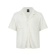 Texture sensation lapel short sleeved shirt for men simple solid color Cuban collar shirt - V.I.P Digital Presence