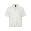 Texture sensation lapel short sleeved shirt for men simple solid color Cuban collar shirt - V.I.P Digital Presence