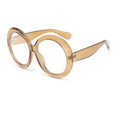 Personalized dual color sunglasses, fashionable circular large frame sunglasses for women - V.I.P Digital Presence
