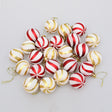 Christmas Ball Decoration Red and White Threaded Christmas Tree Hanging Decoration Hand drawn Christmas Ball Plastic - V.I.P Digital Presence