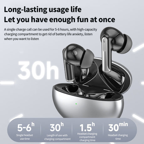 TWS in ear Bluetooth earphones ANC+ENC noise cancelling HIFI low latency heavy bass sports gaming earphones - V.I.P Digital Presence