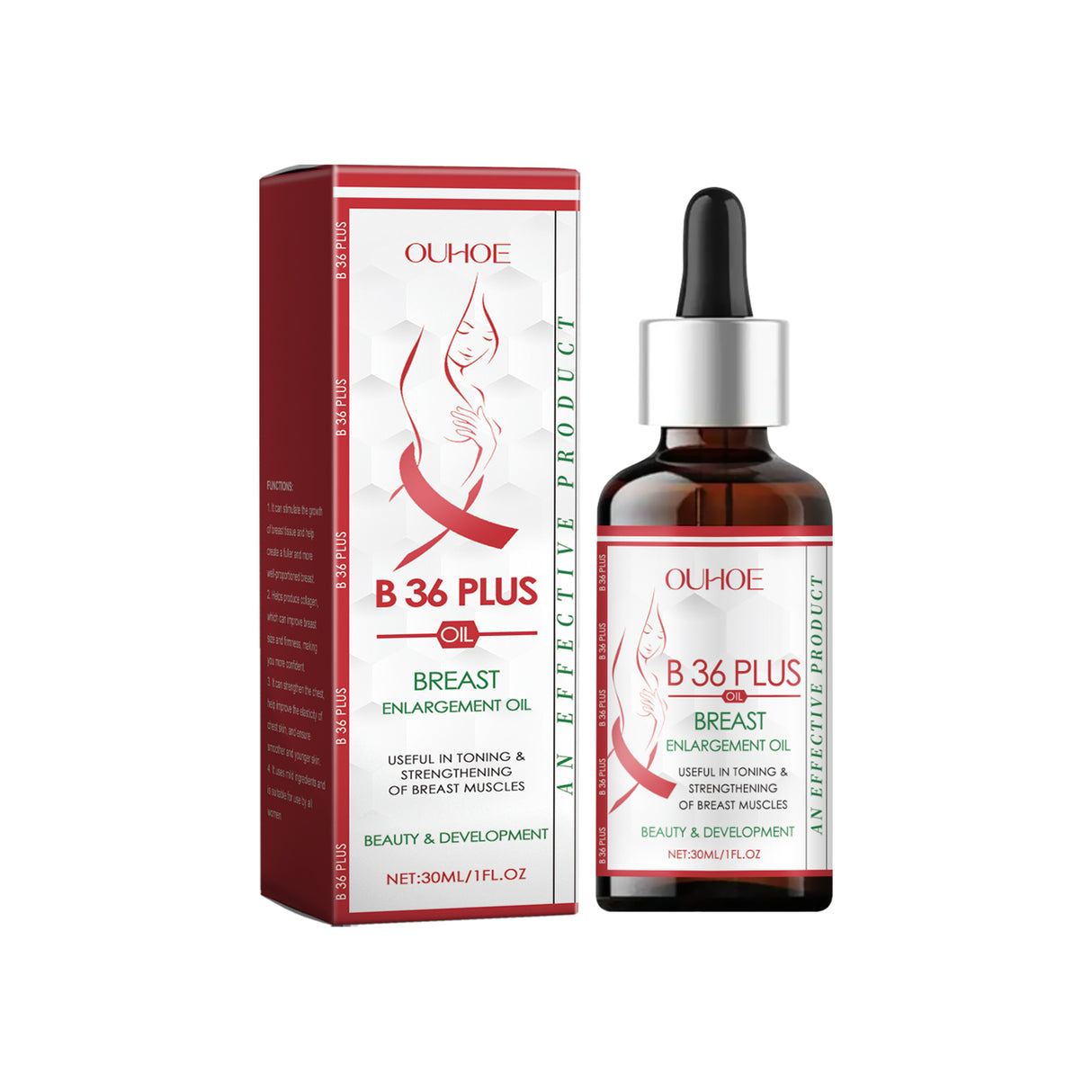 Aceite esencial herbal para el pecho, hidratante, reafirmante y para masaje de pecho para mujeres. Aceite esencial para el cuidado del pecho y el volumen.