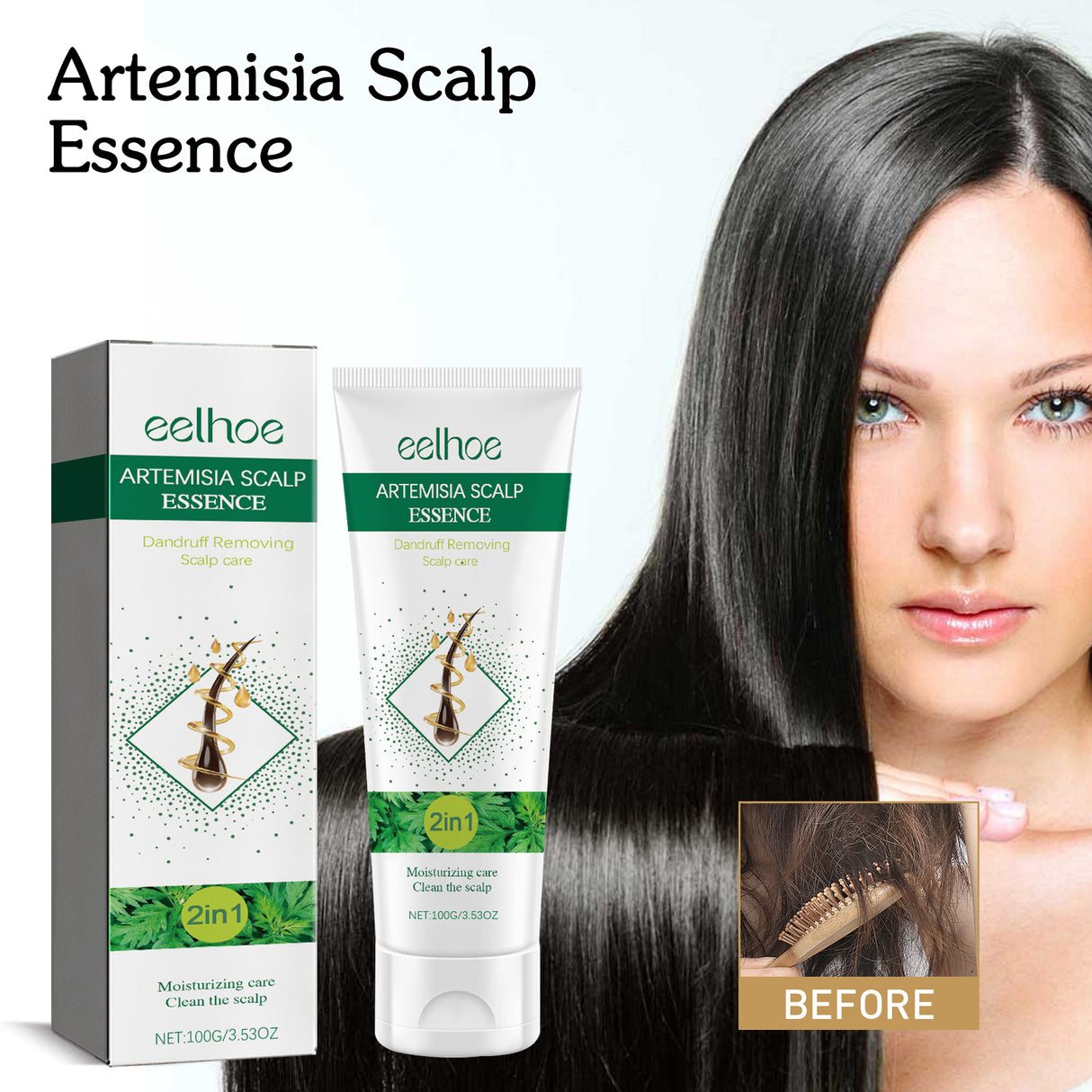 Sweet Wormwood Anti-Dandruff Scalp Lotion, Gentle Cleaning Scalp Dandruff Anti-Itchy Soft Fluffy Hair Shampoo - V.I.P Digital Presence