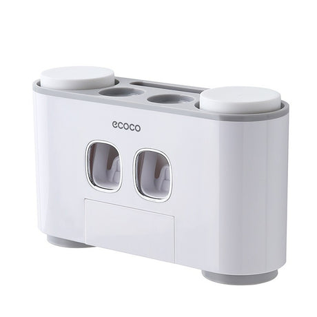 Toothbrush rack wall-mounted punch-free bathroom wall-mounted suction toothbrush set - V.I.P Digital Presence