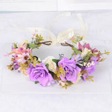Flower garland headwear simulated flower vine flower crown vacation photography headwear - V.I.P Digital Presence