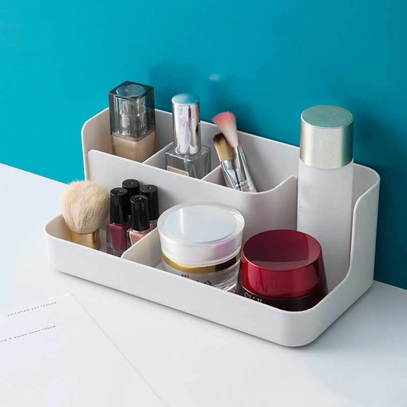 1pc Desktop Sundries Finishing Container Cosmetic Storage Partition Box Makeup Holder Stand Toiletries Plastic Case Organizer - V.I.P Digital Presence