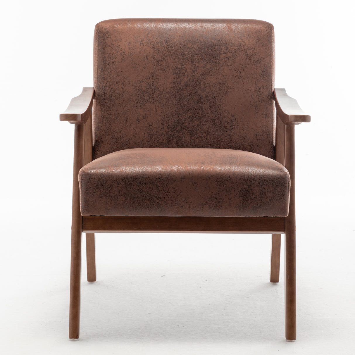 Medieval modern chair, solid wood frame living room chair, accent chair with ultra thick backrest - V.I.P Digital Presence