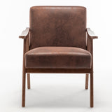 Medieval modern chair, solid wood frame living room chair, accent chair with ultra thick backrest - V.I.P Digital Presence