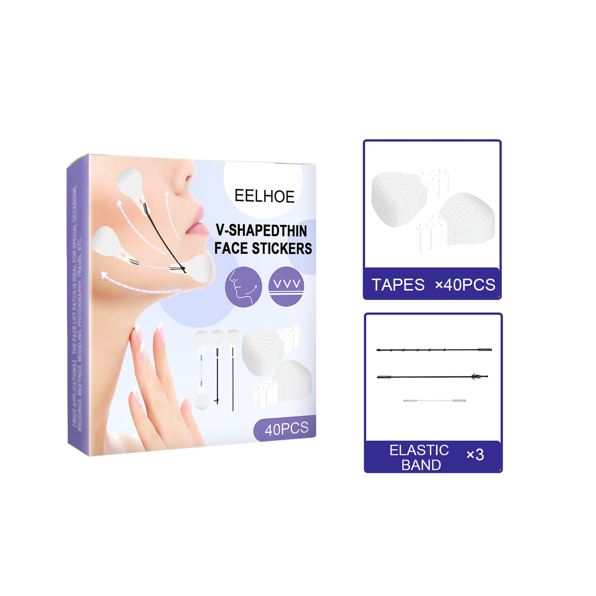 V-Shaped Thin Face Stickers, Tighten Facial Skin And Shrink Jaw Muscles V Face Lift Shaper - V.I.P Digital Presence