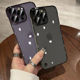 Suitable for iPhone 16 phone case ultra-thin electroplated frameless Apple 15 Promax protective case 14 transparent new model - V.I.P Digital Presence