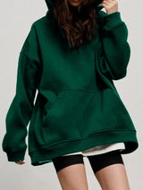 Pocketed Dropped Shoulder Long Sleeve Hoodie - V.I.P Digital Presence