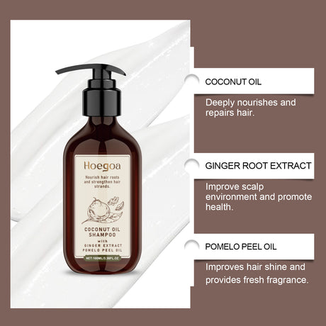 Coconut Oil Shampoo Scalp Cleansing Care Soft Shine Nourishing Hair Follicle Shampoo - V.I.P Digital Presence