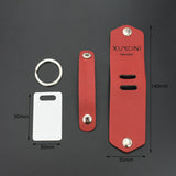 Blank heat transfer leather detachable keychain laser multifunctional DIY leather keychain leather overprint photo - V.I.P Digital Presence