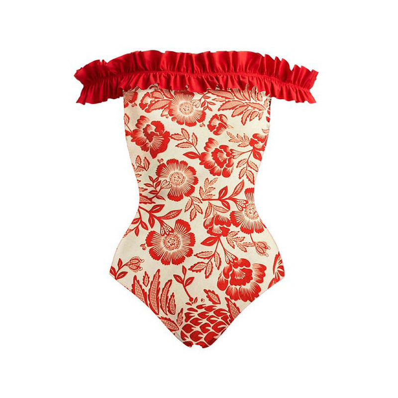 European and American printed one-piece swimsuit women's vacation beach - V.I.P Digital Presence