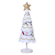 Cute Christmas Tree Fabric Wooden Display Window Desktop Christmas Embroidery Snowflake Decoration - V.I.P Digital Presence