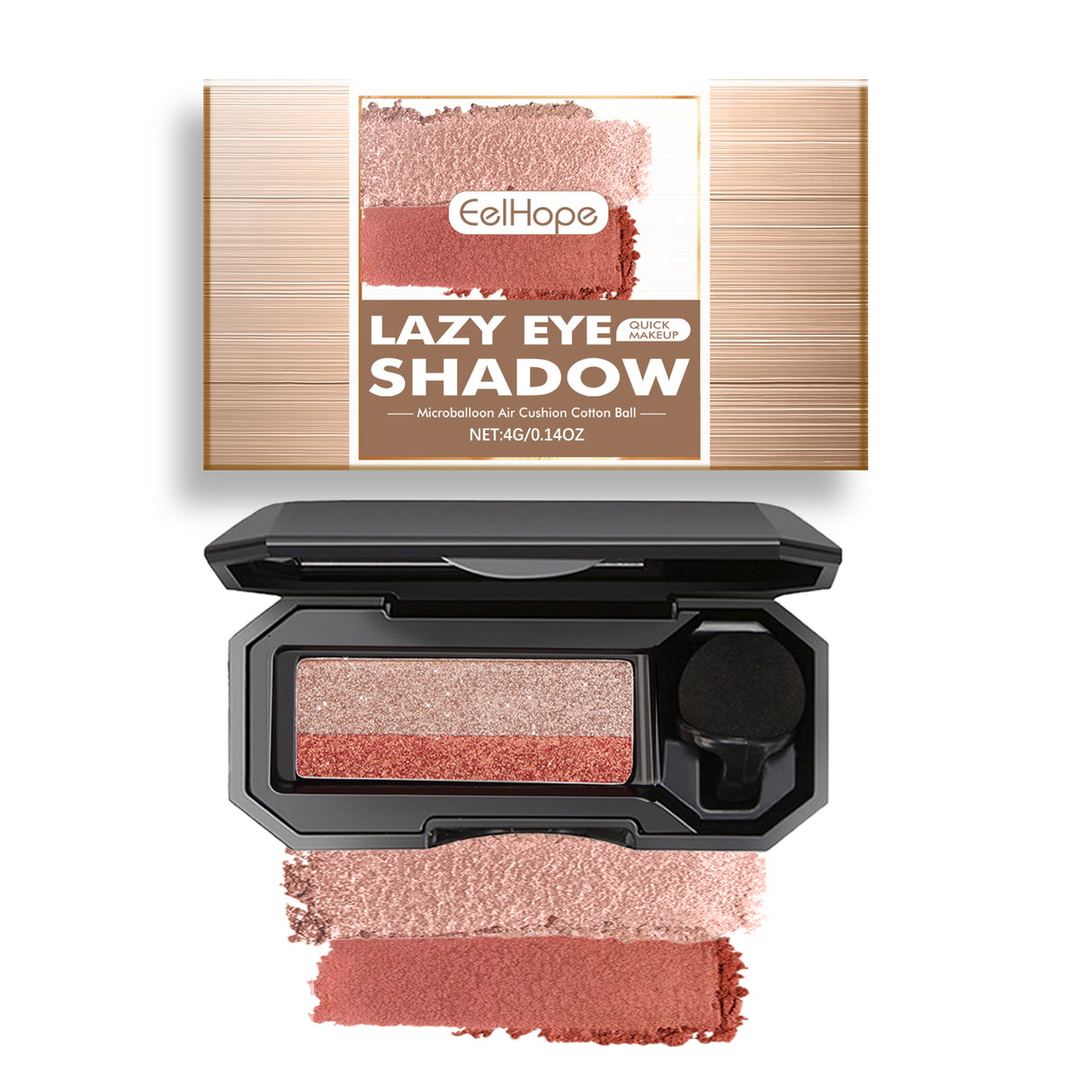 Lazy Eye Shadow, Natural Development Pearlescent Matte Beginner Daily Makeup Glitter Eyeshadow - V.I.P Digital Presence