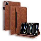 Funda para iPad Pro 11 de 13 pulgadas (2024), funda de piel sintética suave de TPU con parte trasera tipo libro para iPad Pro M4 de 11 y 13 pulgadas. 