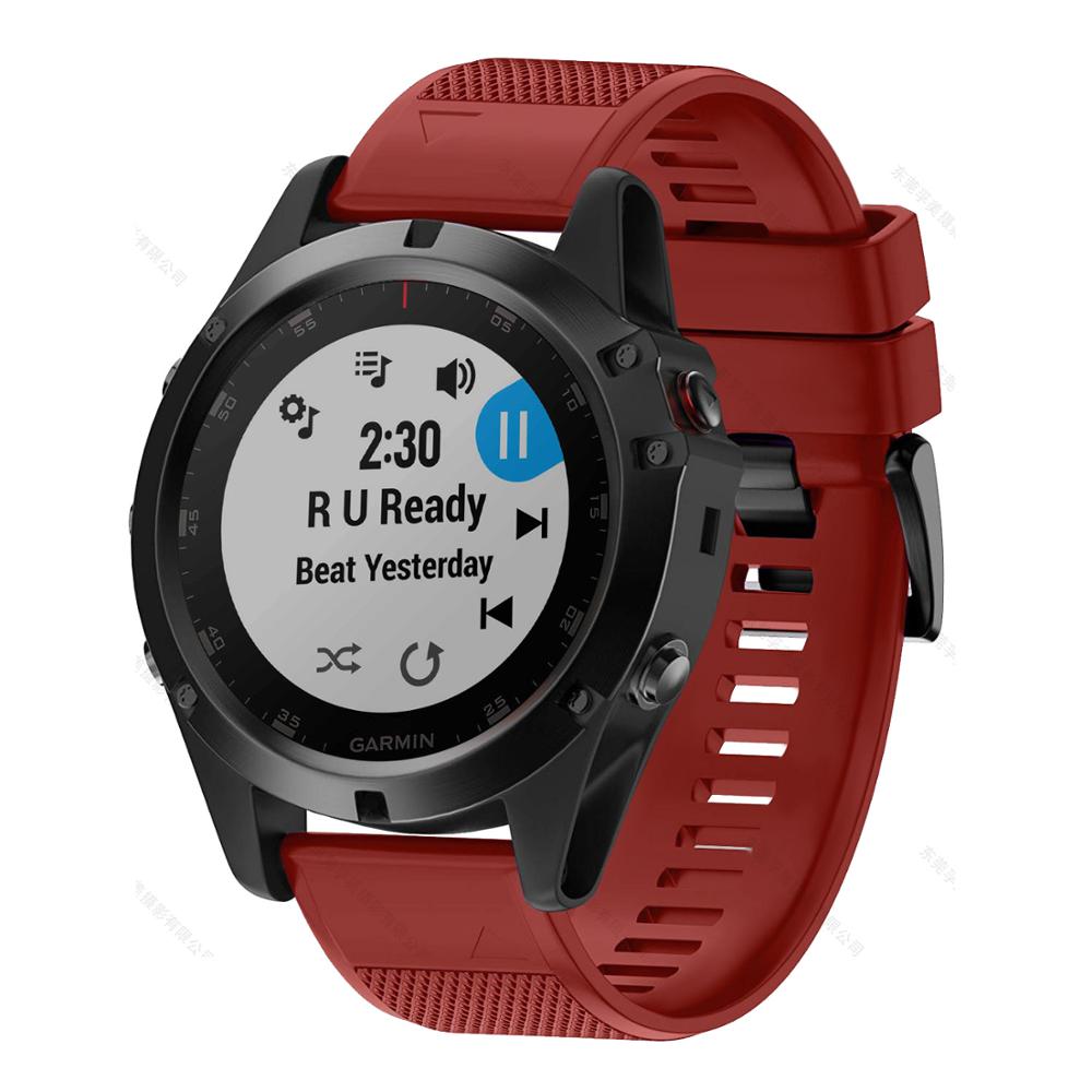 Correa de silicona de liberación rápida FIFATA para Garmin Fenix ​​6, 6S, 6X, 5X, 5, 5S, 3, 3HR, Forerunner 935 y 945.