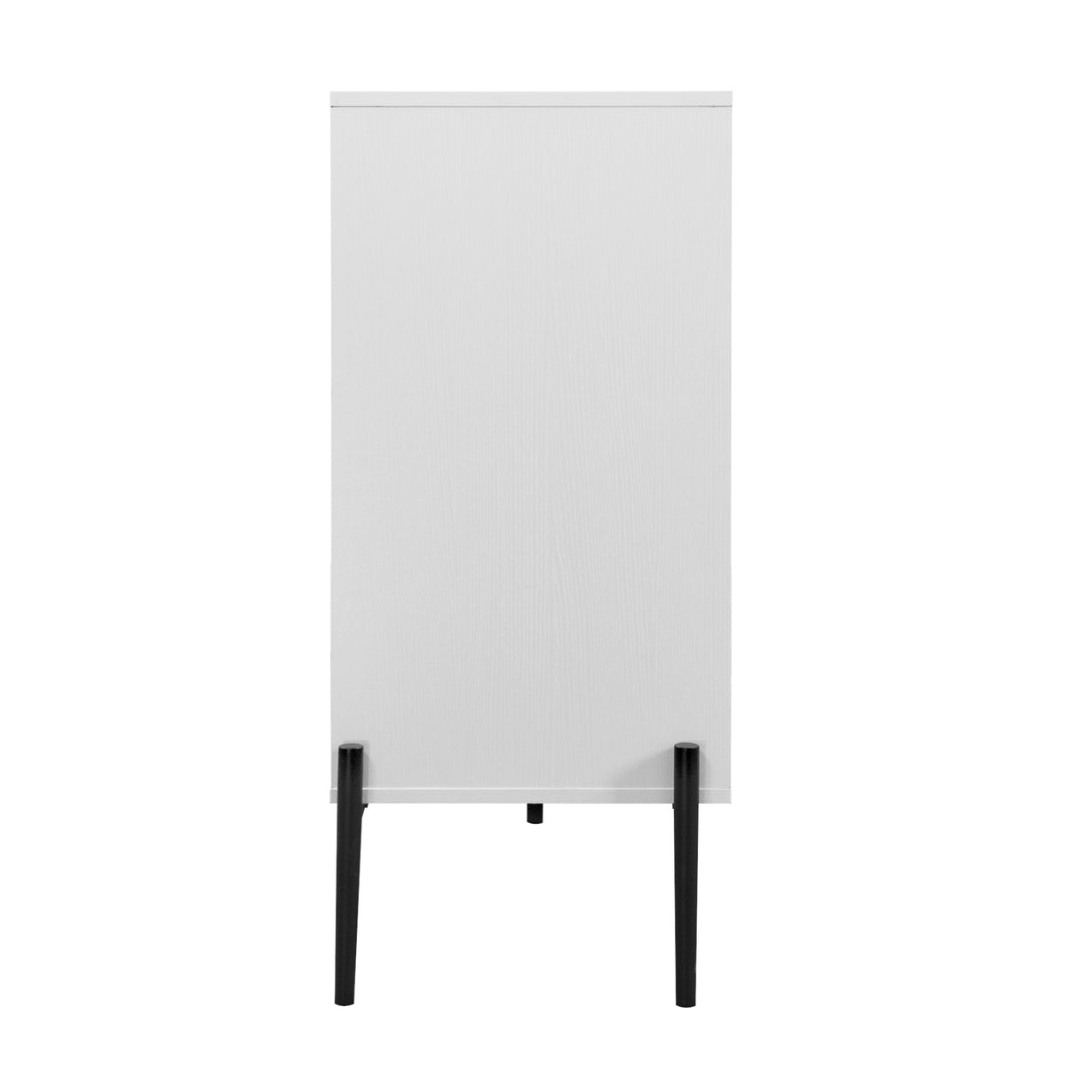 Modern characteristic storage cabinet side panel with glass sliding door and 3 drawers, dining table cabinet in white color - V.I.P Digital Presence