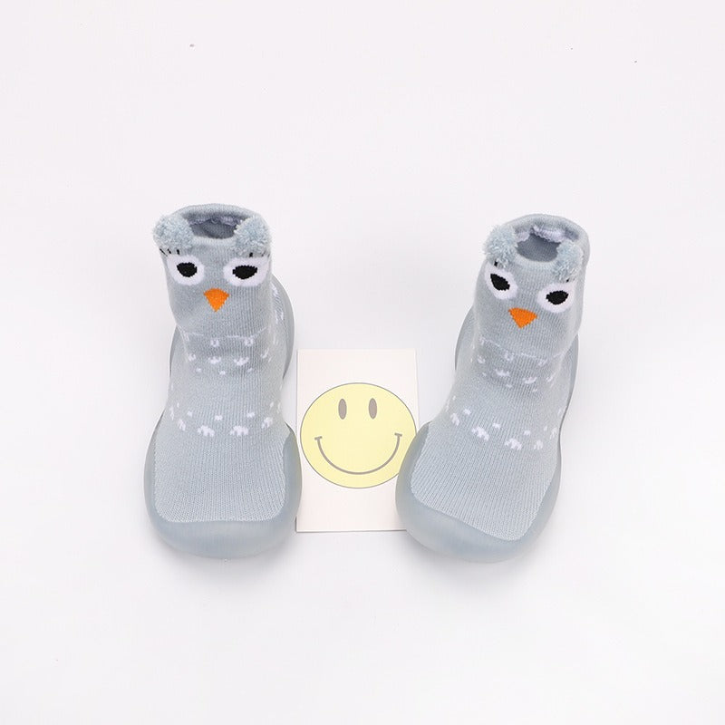 Baby cartoon walking shoes, cute multi-color children's floor socks, soft soled anti slip knitted shoes - V.I.P Digital Presence