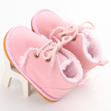 Newborn Baby Girl Boy Shoes Warm Snow Boots Toddler Infant Booties Prewalker Black White Pink - V.I.P Digital Presence