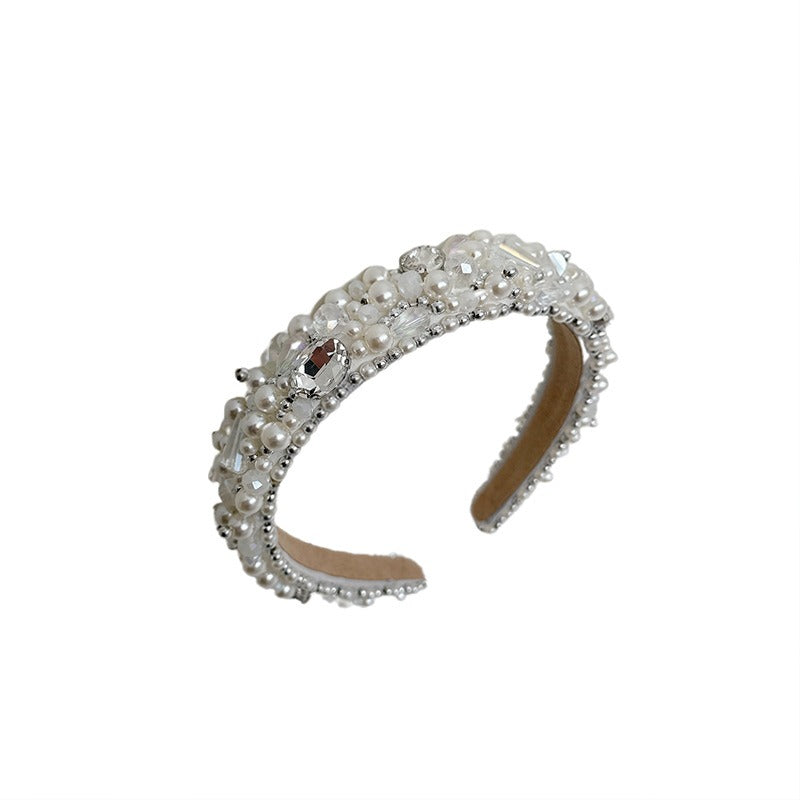 Fashionable and versatile handmade beaded crystal pearl hair accessories - V.I.P Digital Presence
