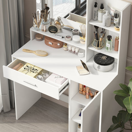 Makeup Vanity Desk with Mirror & Light - V.I.P Digital Presence