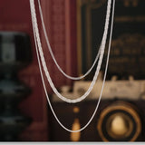 Fashionable Cuban titanium steel necklace hip-hop style multi-layer layered women's collarbone chain - V.I.P Digital Presence