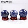 Natural crystal ball polished crystal crafts Blue-vein stone sodalite Wish ball ornament - V.I.P Digital Presence