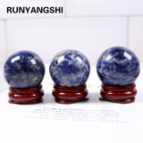 Natural crystal ball polished crystal crafts Blue-vein stone sodalite Wish ball ornament - V.I.P Digital Presence